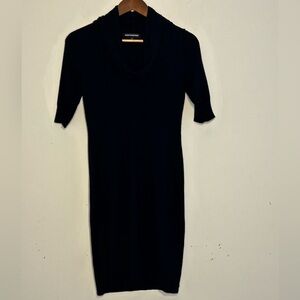 Express Design Studio Size S Black Cowl Neck Sweater Dress Bodycon